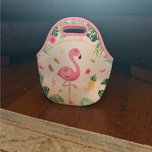Flamingo Lunch Tote with Tropical Design